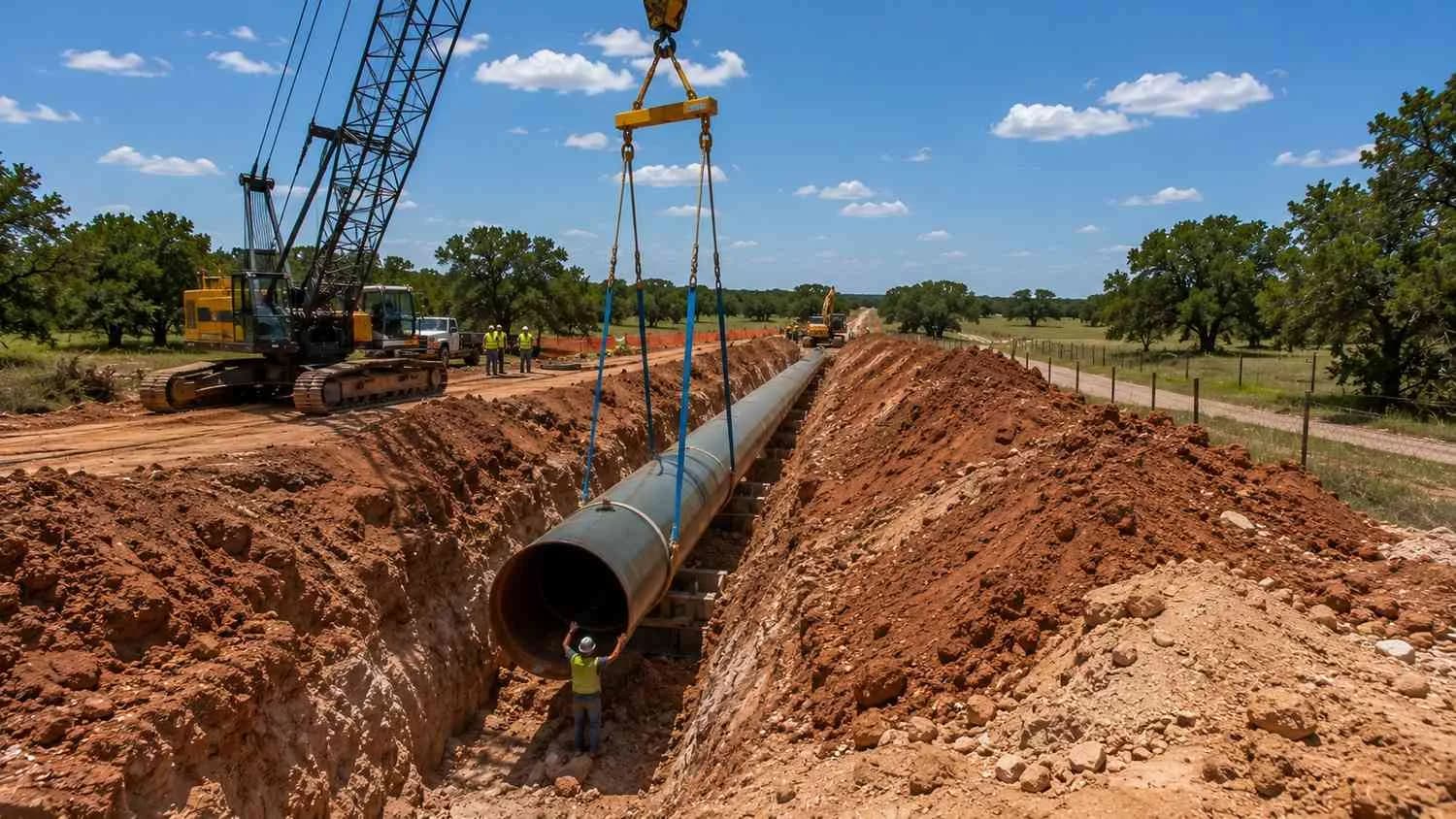 Regional water transmission main serving east Austin growth corridor.