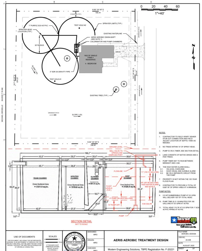 Septic Tank & Absorptive Drainfield