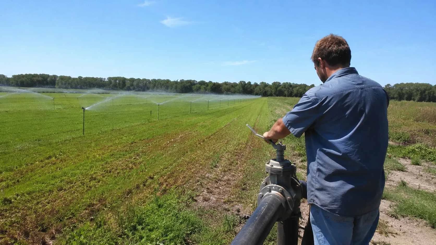 Spray irrigation land application reducing nutrient discharge