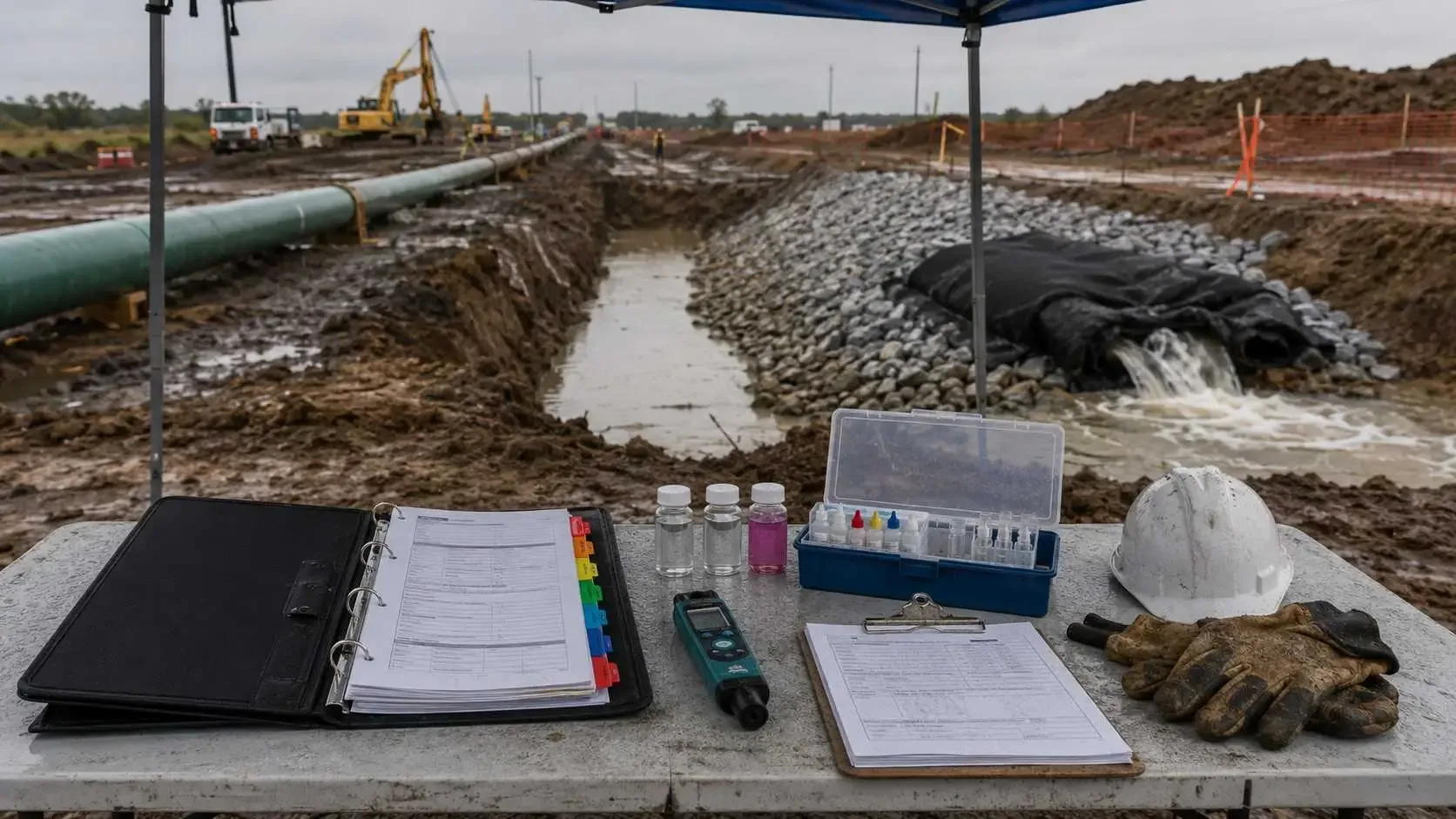 A contractor's hydrostatic test audit trail.