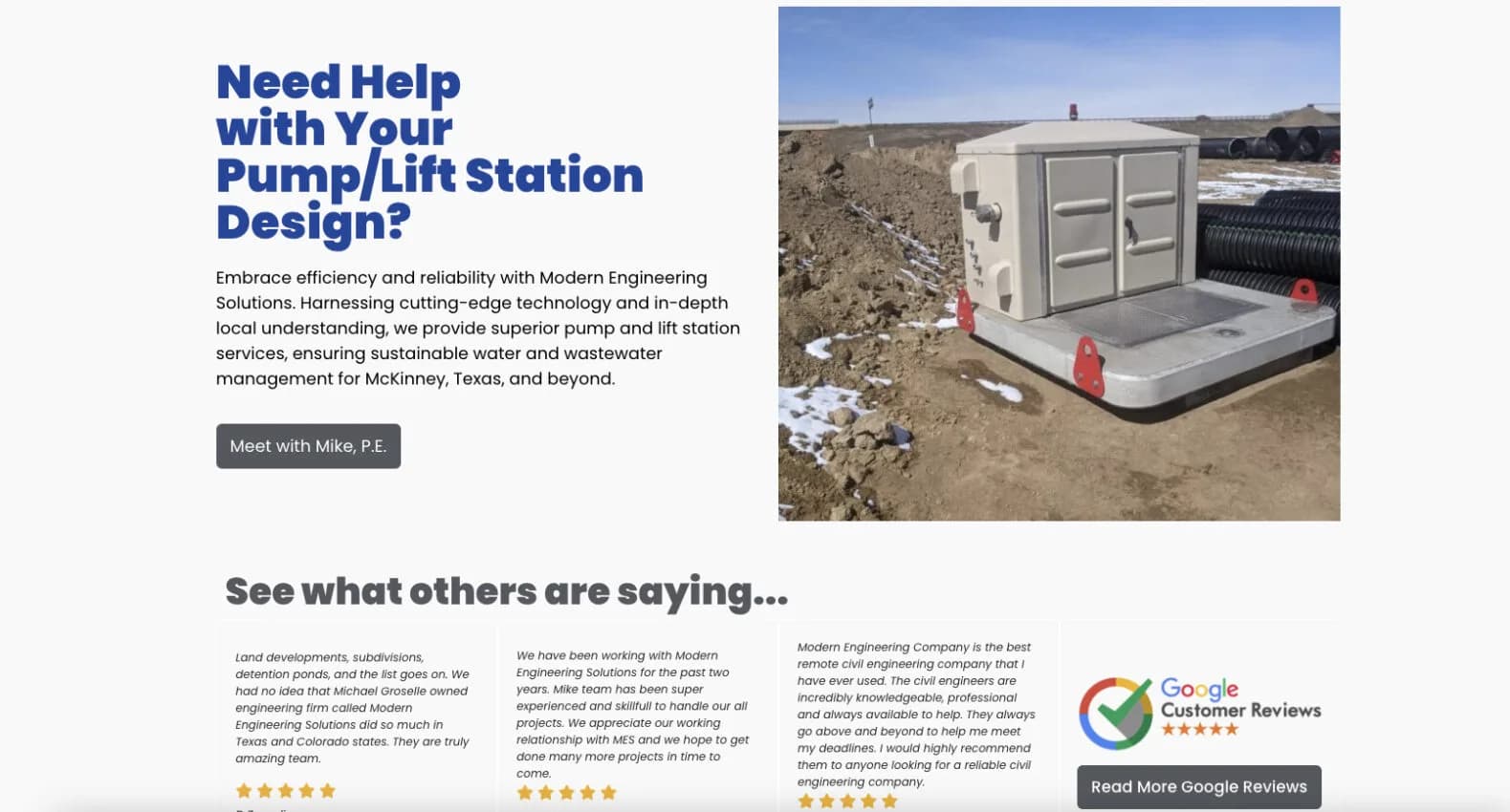 Pump/Lift Station Design | (214) 833-6748