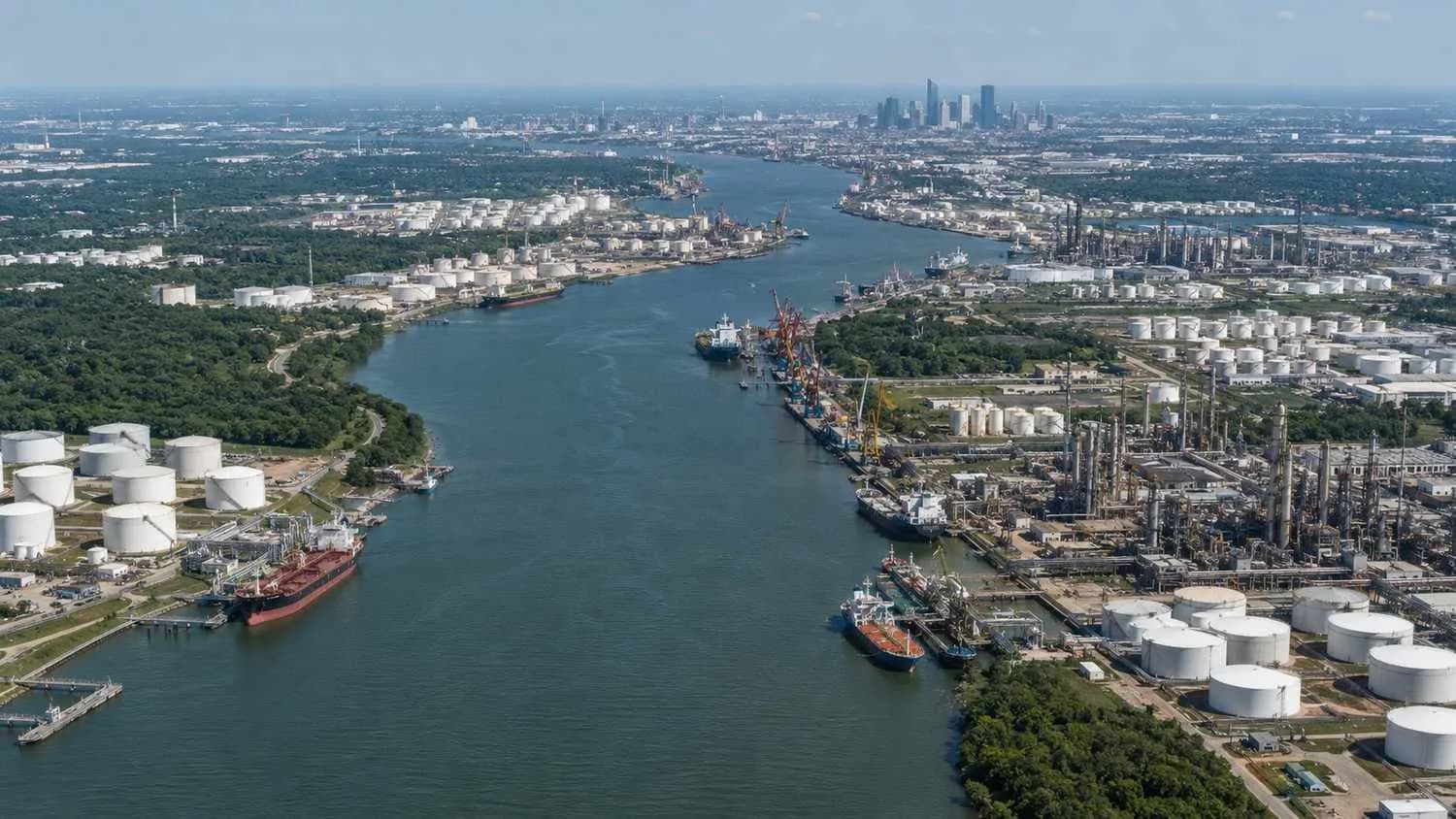 Houston Ship Channel petrochemical corridor.