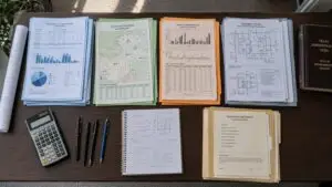 TCEQ wastewater permit application checklist showing five core elements: water balance study, site characterization, waste stream analysis, treatment design, and reuse plan documentation