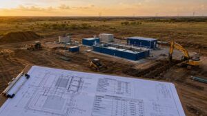 Private wastewater treatment plant package WWTP facility in Texas showing construction cost breakdown and TCEQ permitting timeline options for developers