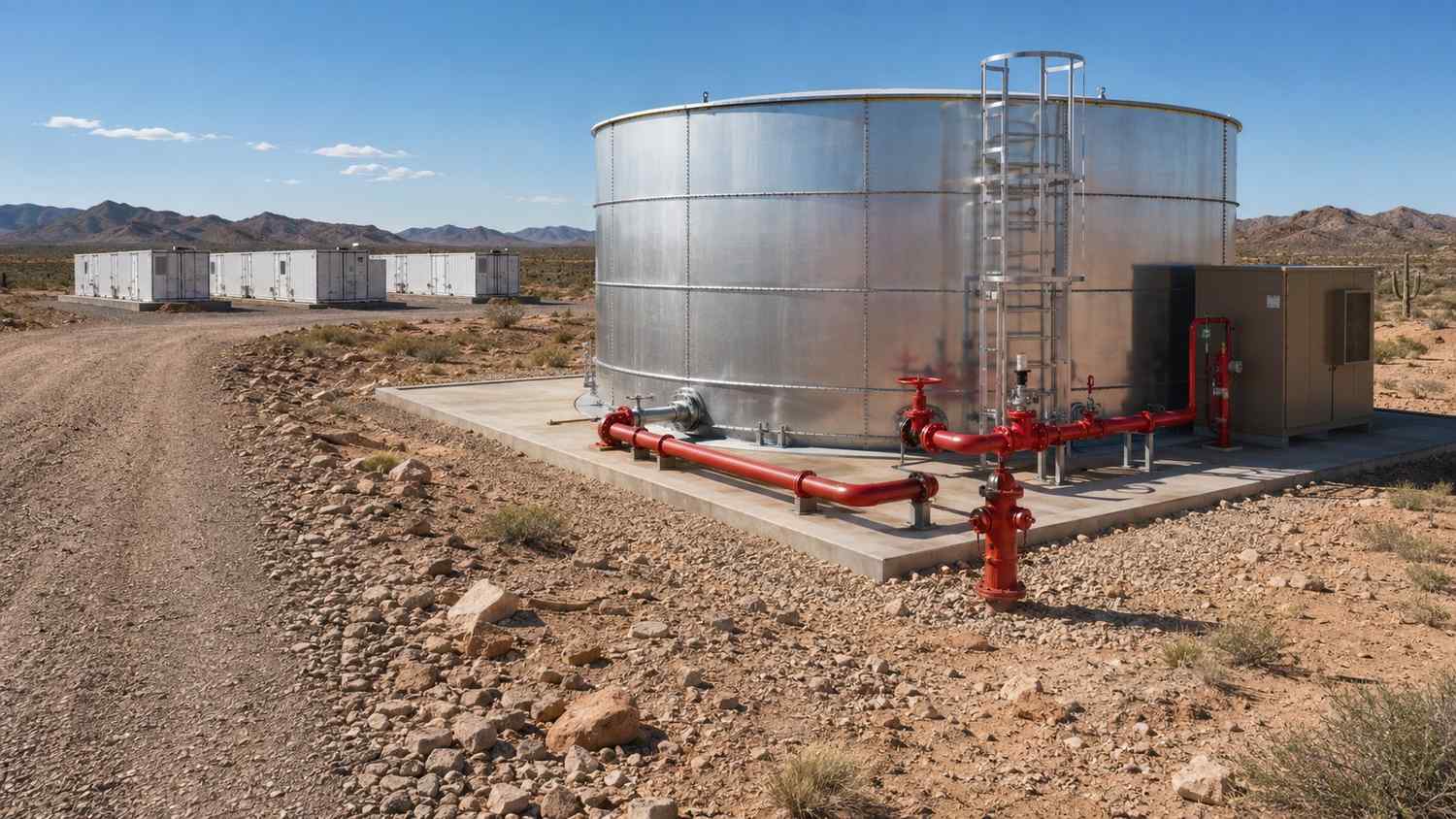 MES BESS fire water storage Arizona
