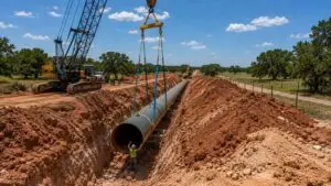 Regional water transmission main serving east Austin growth corridor, representing MES LCRA wholesale supply evaluation.