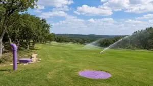 Reclaimed water irrigation system serving Austin area golf course, representing MES Chapter 210 reuse design services.