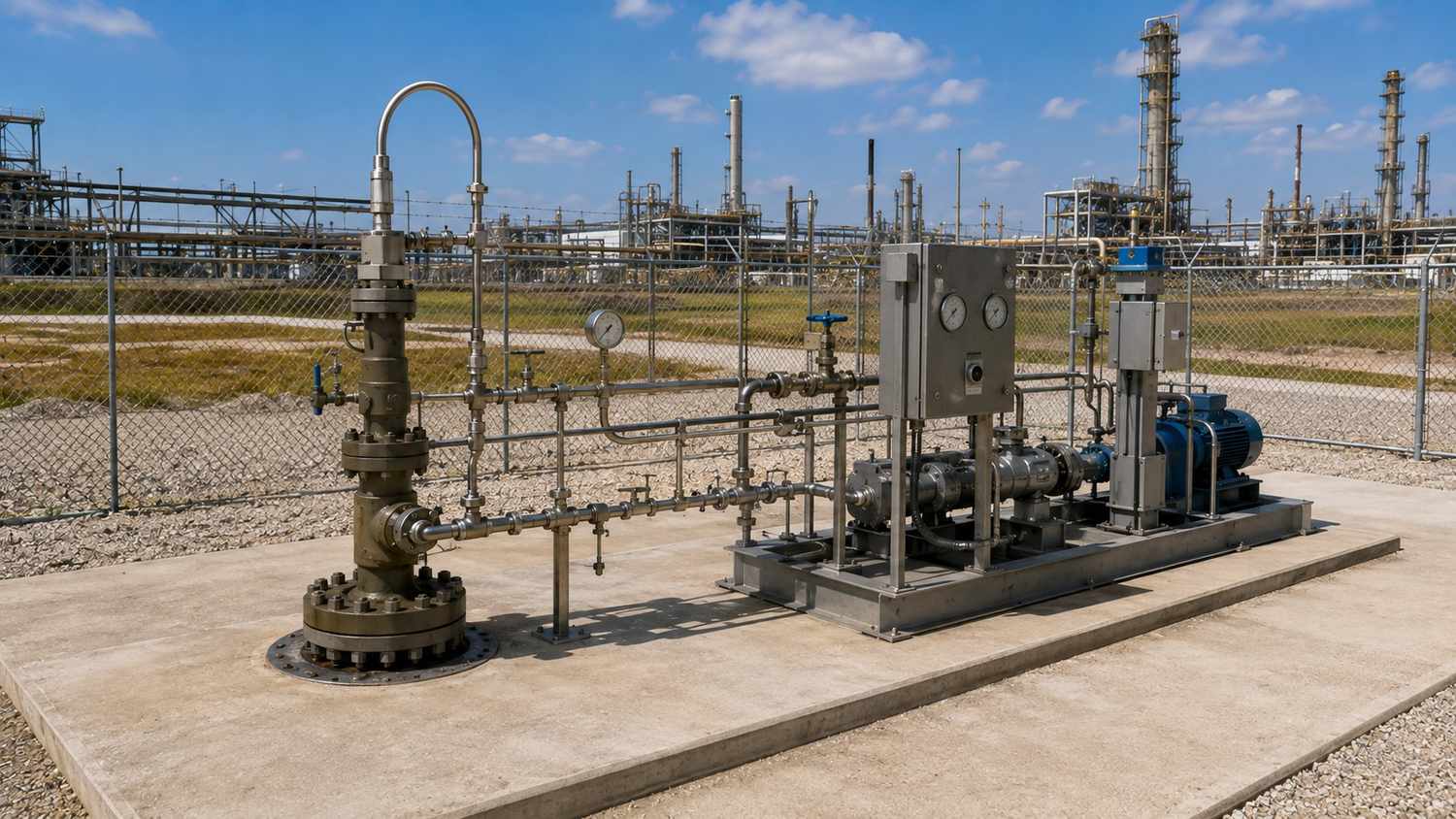 Class I underground injection well installation at Houston area industrial facility, representing MES injection feasibility evaluation.